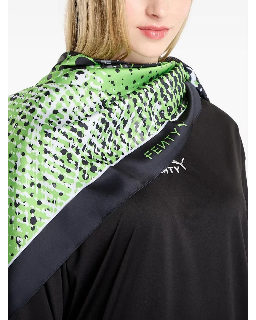PUMA Green X Fenty Patterned Scarf