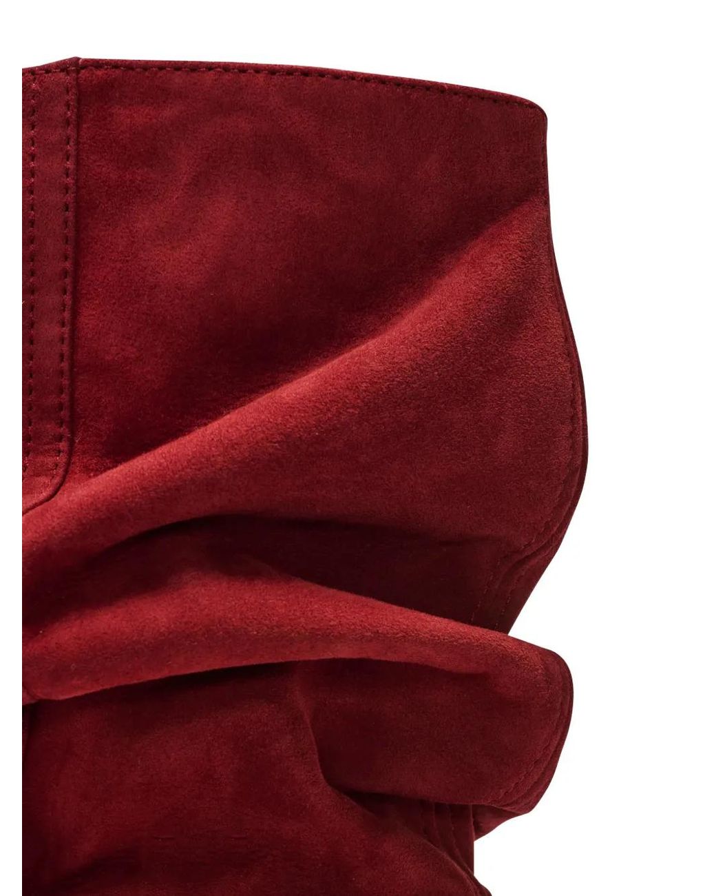 Balmain Red No Wedge' Suede Ankle Boots