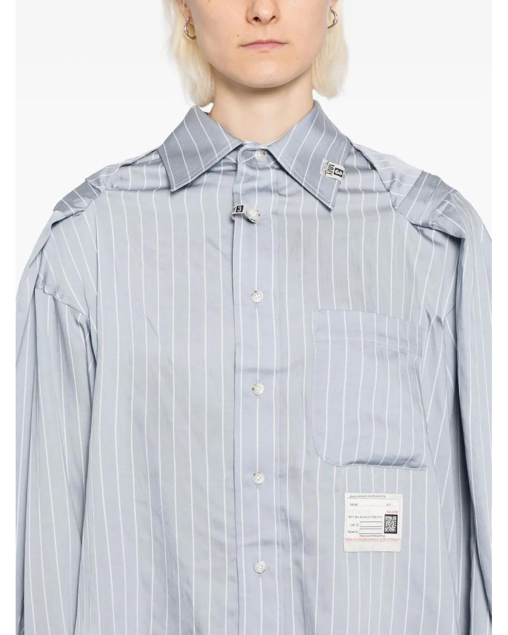 Maison Mihara Yasuhiro Gray Shawl Layered Shirt