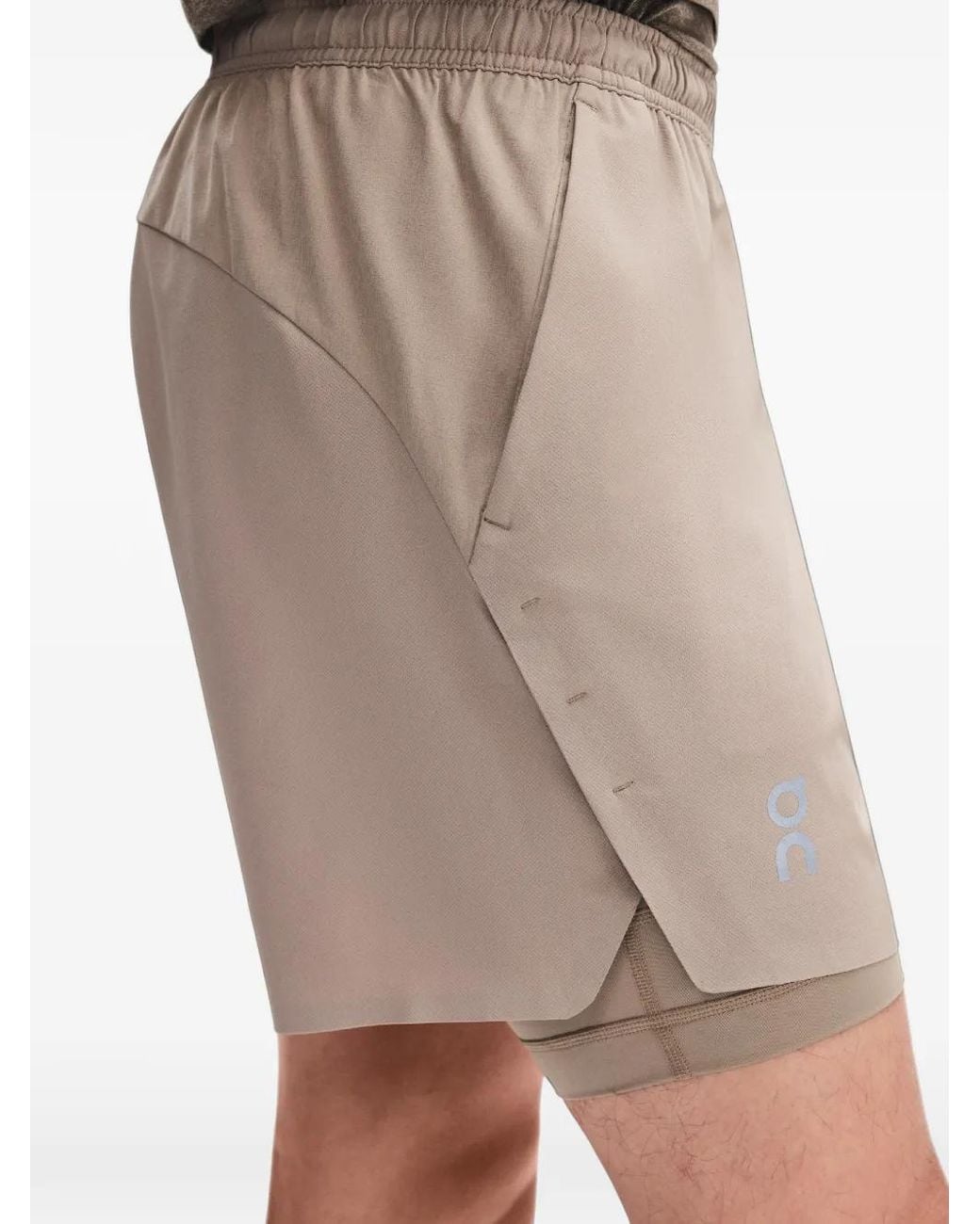 On Shoes Gray Train 2-In-1 Shorts for men