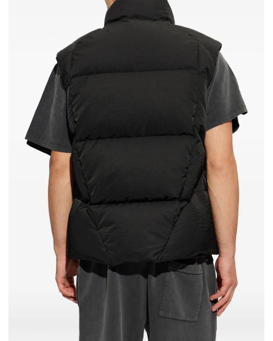Off-White c/o Virgil Abloh Black Gilet Matelassé À Col Montant for men
