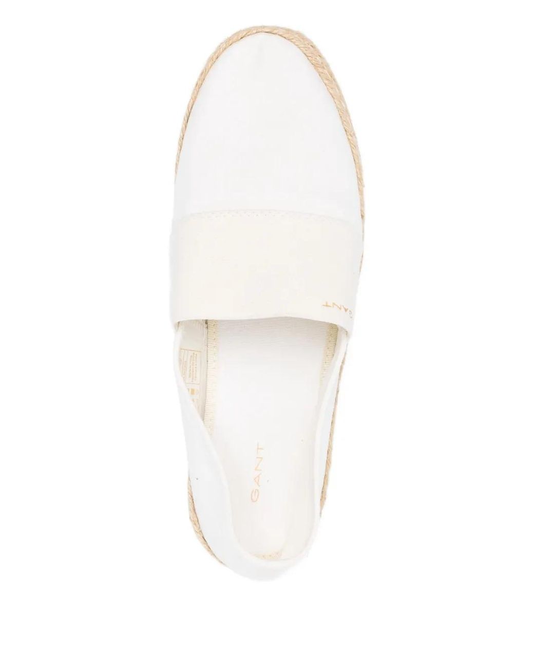 Gant White Flache Espadrilles Aus Raffiabast
