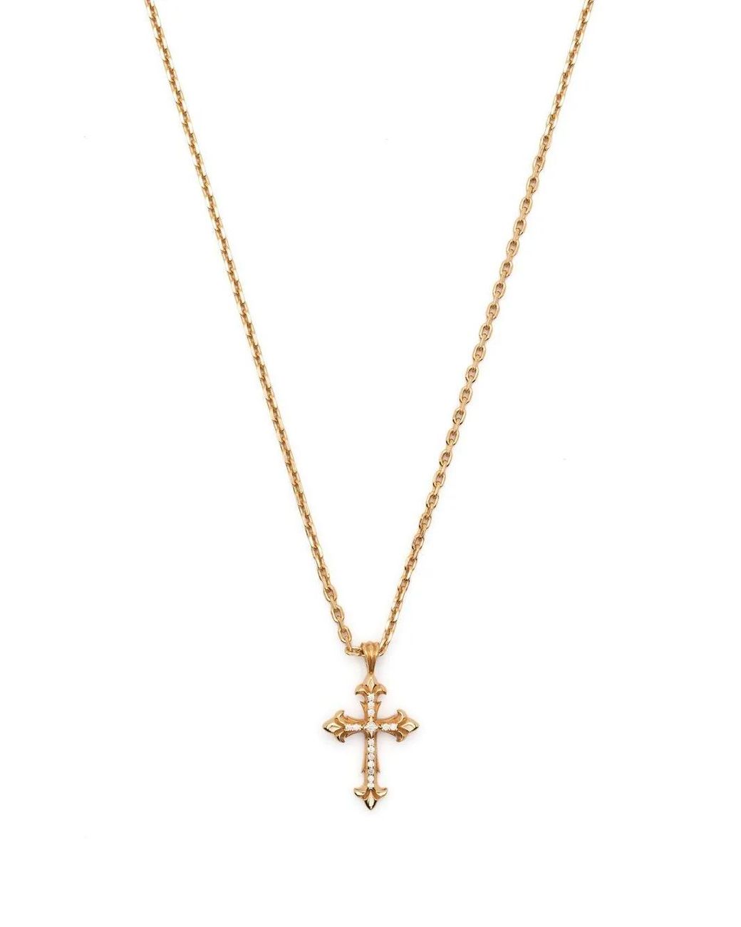 Emanuele Bicocchi Metallic Fleury Cross-Pendant Necklace