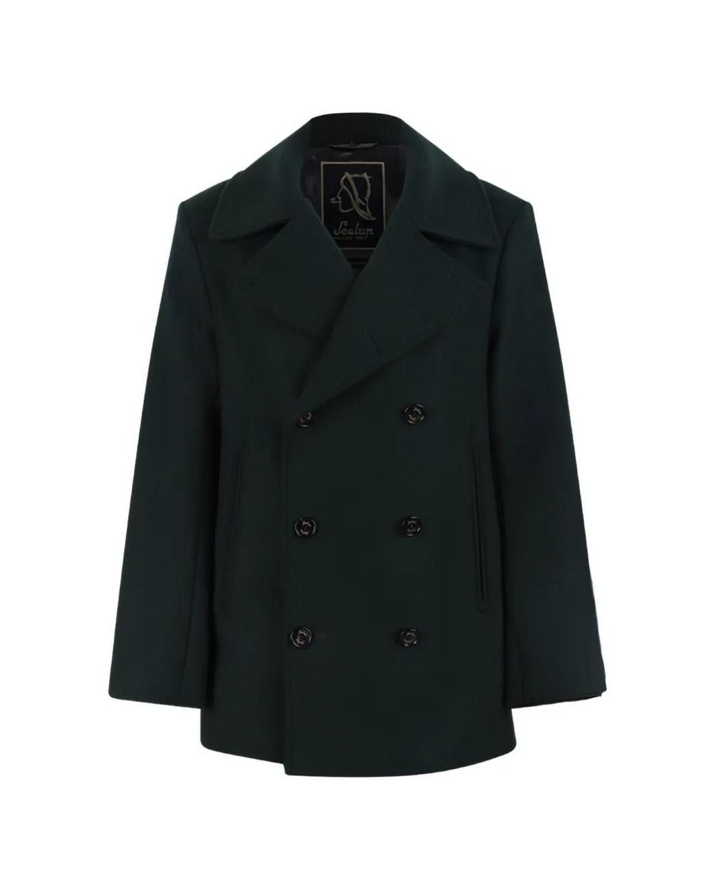 Sealup Black Double-Breasted Coat for men