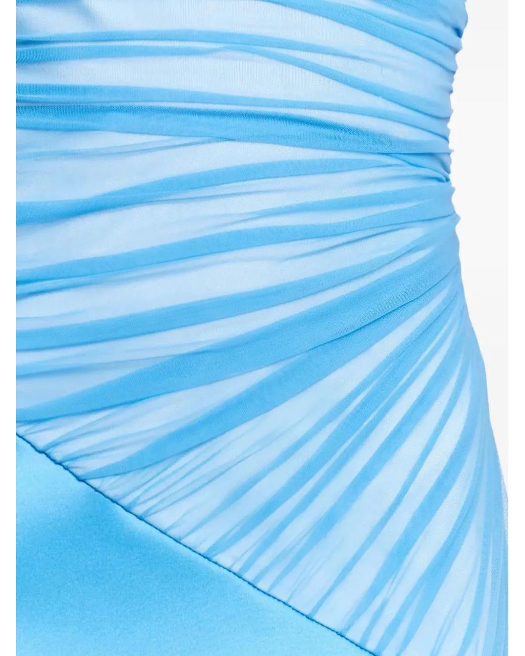 Significant Other Blue Strapless Ruched Dress