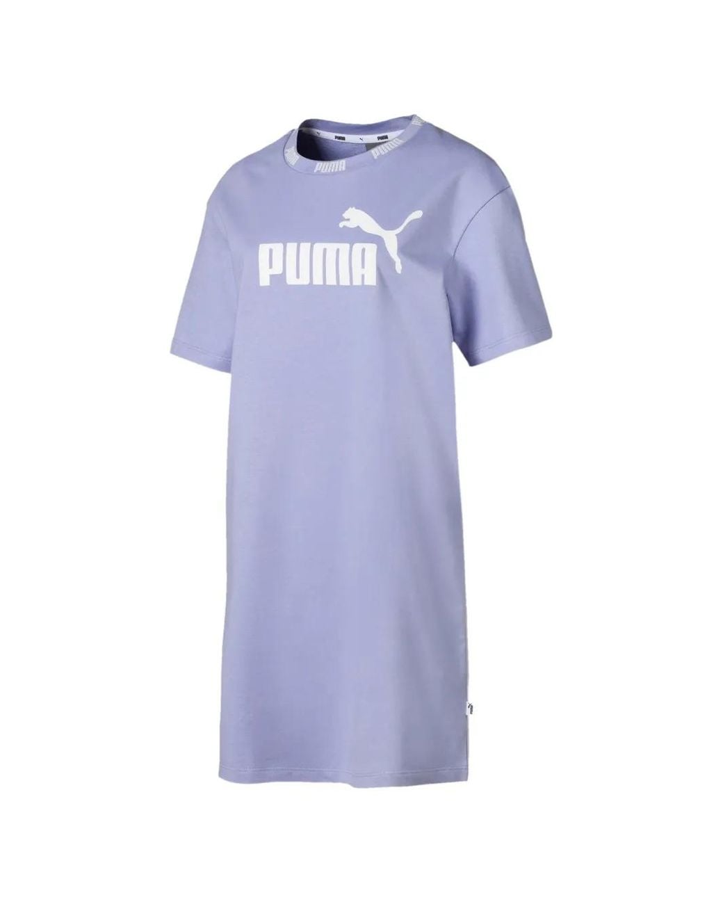 PUMA Blue Logo-Print Mini Dress