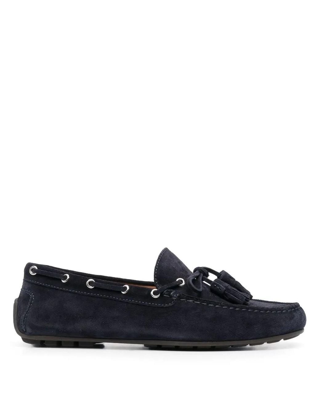 Ralph Lauren Blue Harold Tasselled Suede Loafers for men