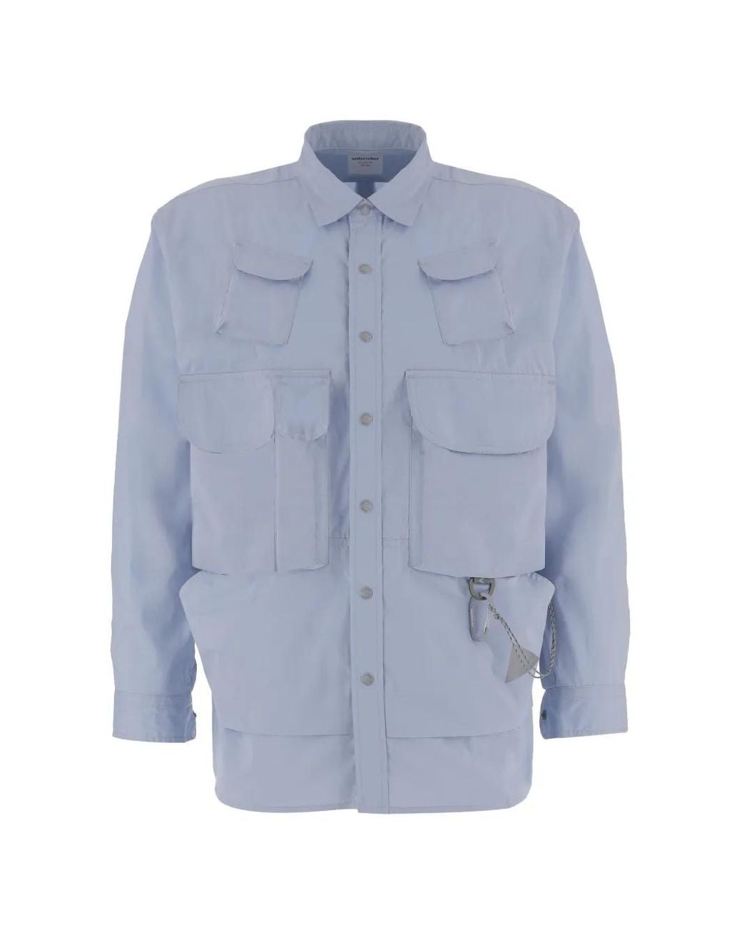 And Wander Blue Chain-Pocket Shirt for men