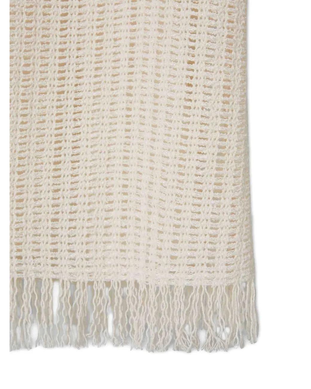 Peserico White Fringe-Trim Top