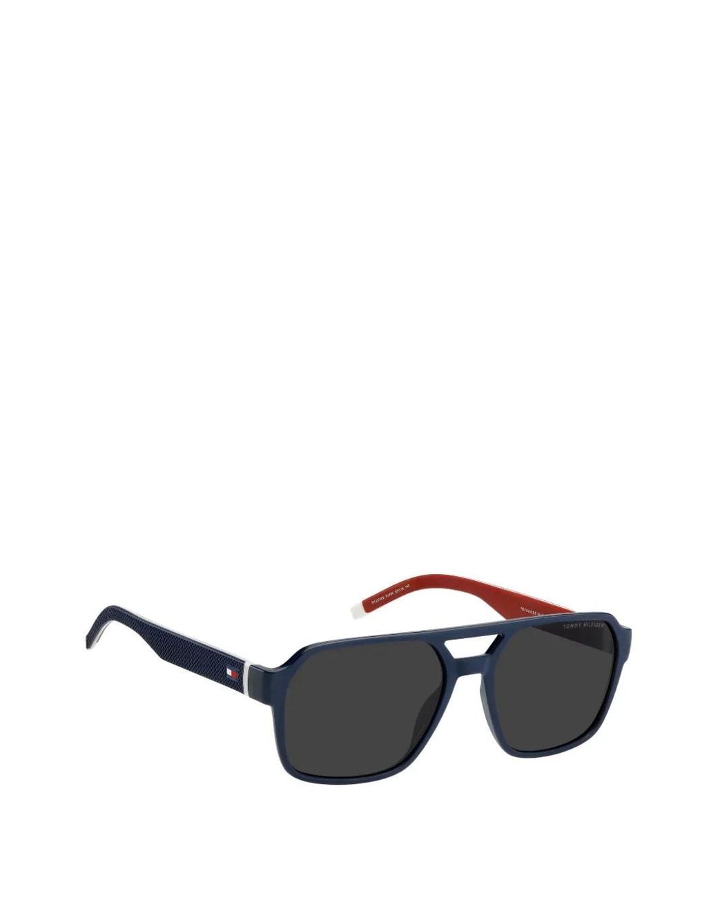 Tommy Hilfiger Black Geometric-Frame Sunglasses for men