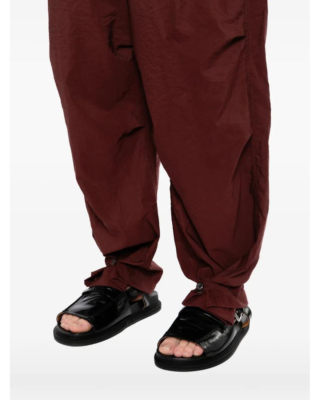 Lemaire Red Parachute Pants for men
