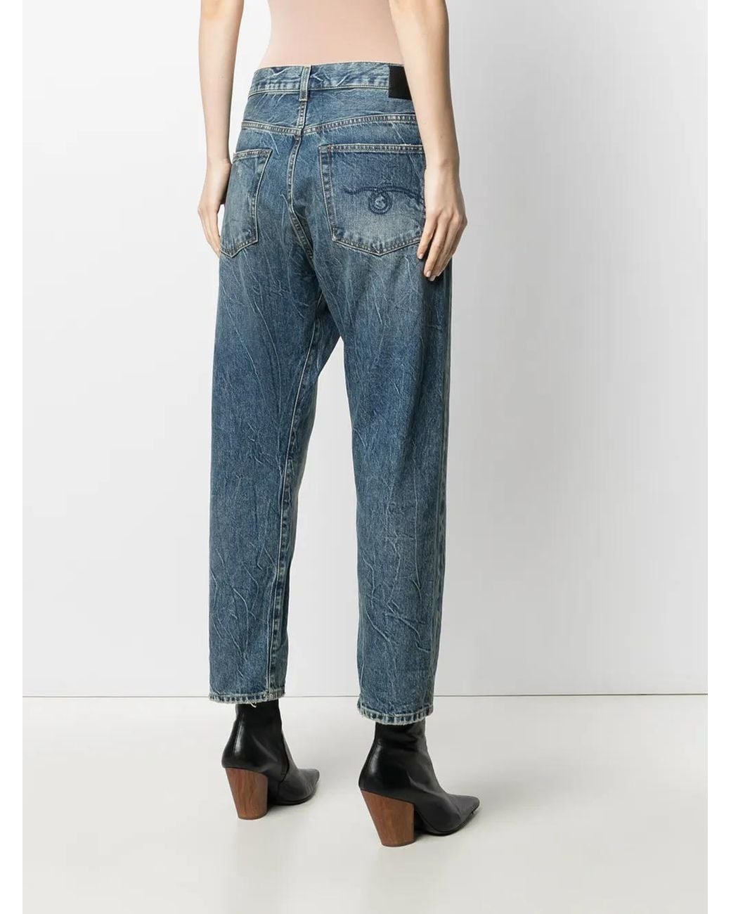 R13 Blue Crossover High-Rise Jeans