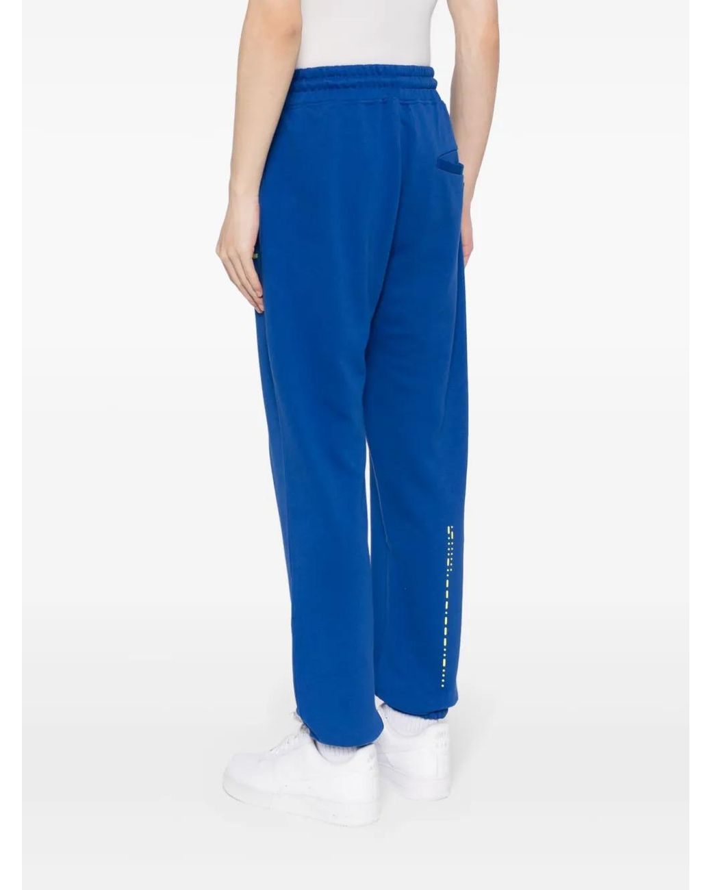 Les Benjamins Blue Logo-Print Cotton Track Pants for men
