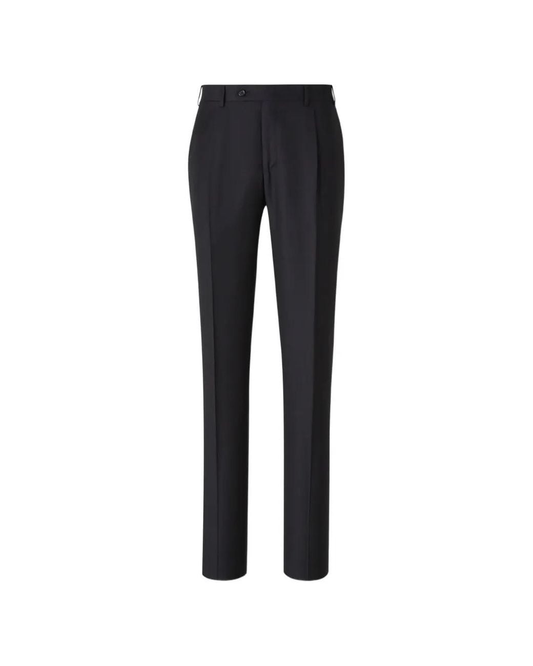 Canali Black Wool Trousers for men