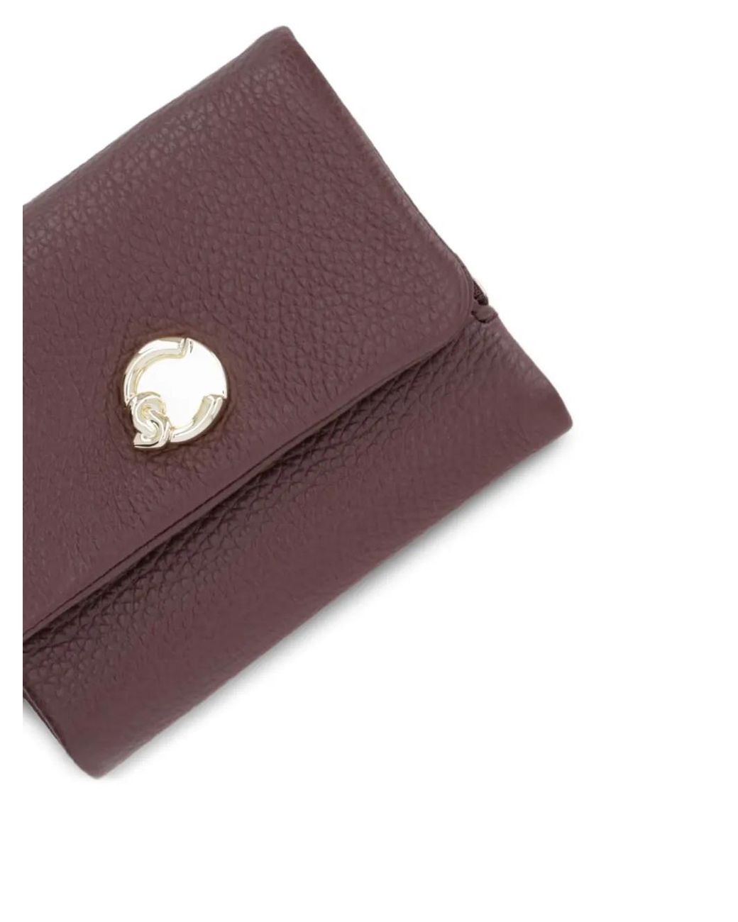 Coccinelle Purple Small C-Me Softy Logo-Plaque Leather Wallet