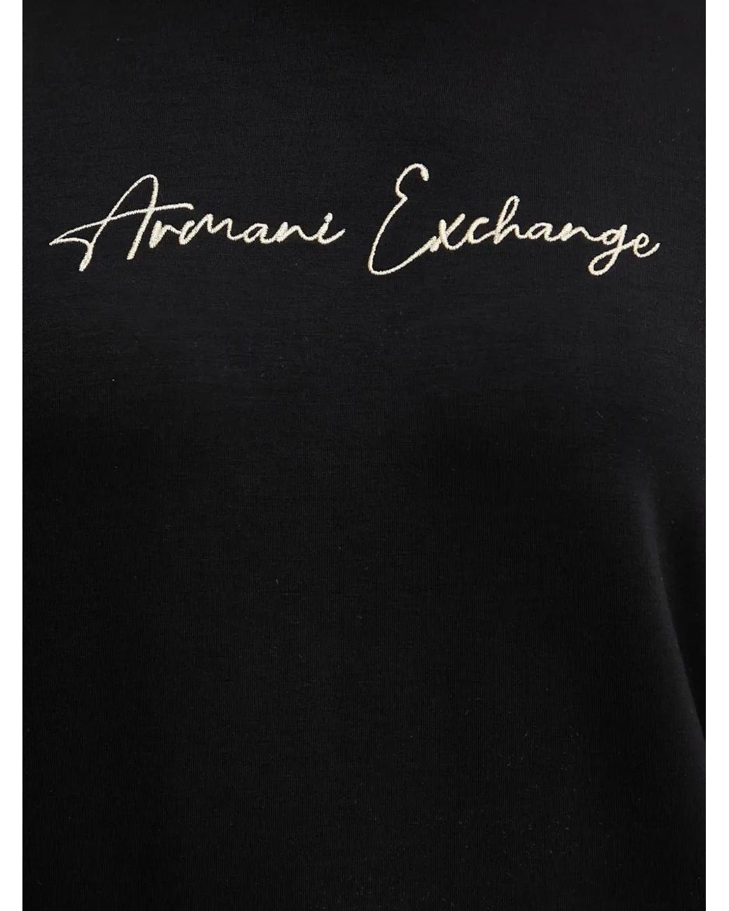 ARMANI EXCHANGE Black Crew-Neck Sweatshirt