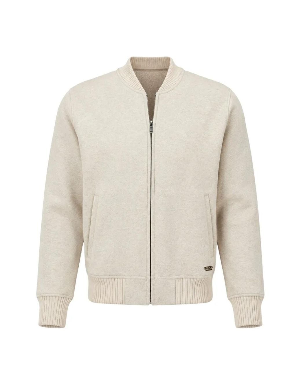 Guess White Wool-Blend Bomber Jacket for men