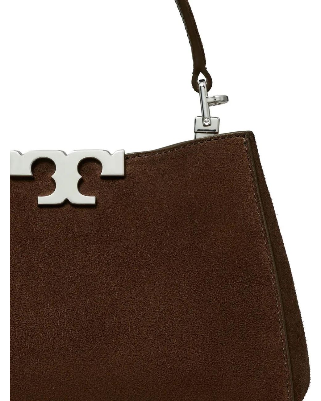 Tory Burch Brown Mini Eleanor Suede Satchel