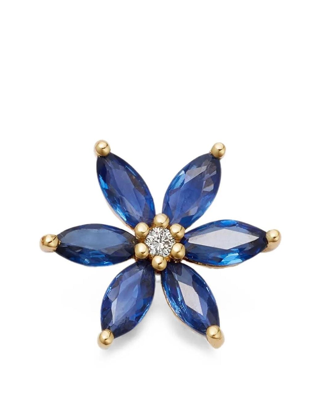 Loquet London Blue Bloom Sapphire And Diamond Charm