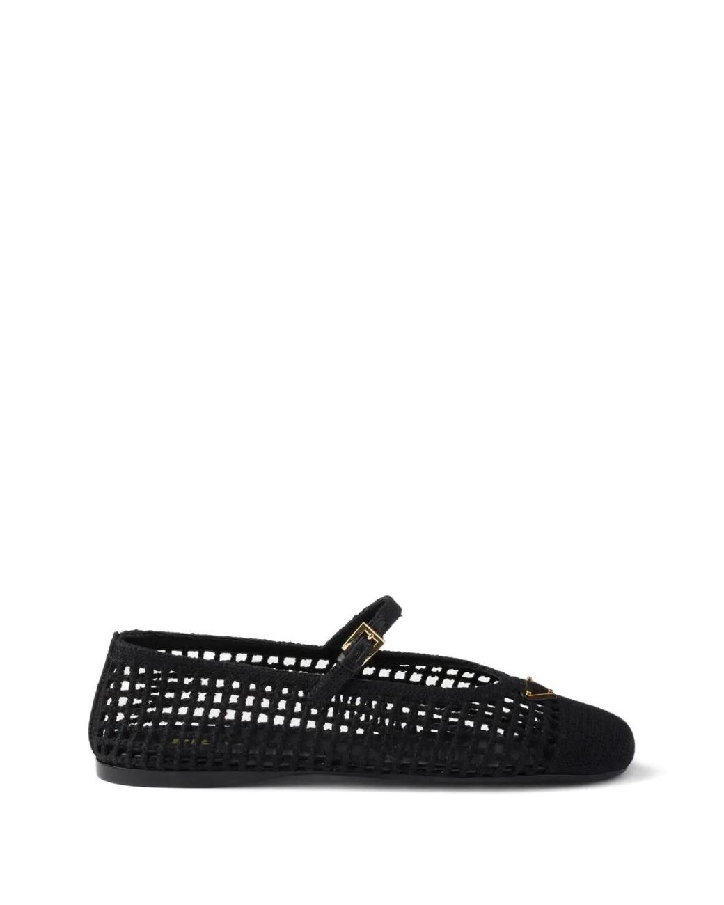 Prada White Woven Ballet Flats