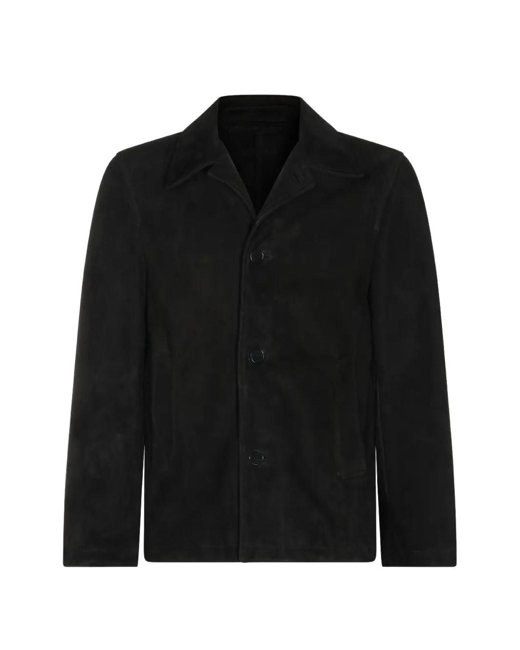 Salvatore Santoro Black Suede Jacket for men