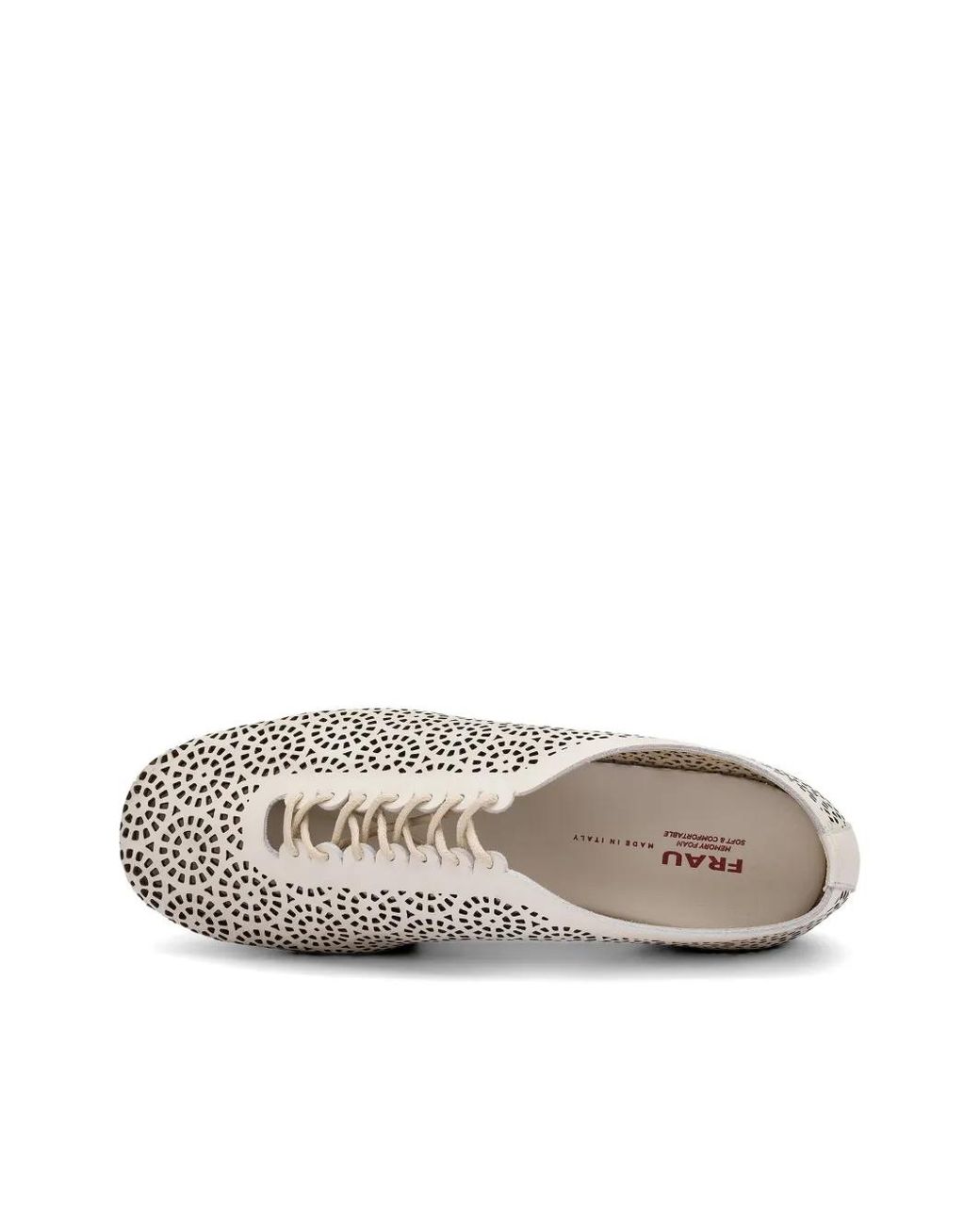 Frau White Chaussures Lacées À Découpes Au Laser