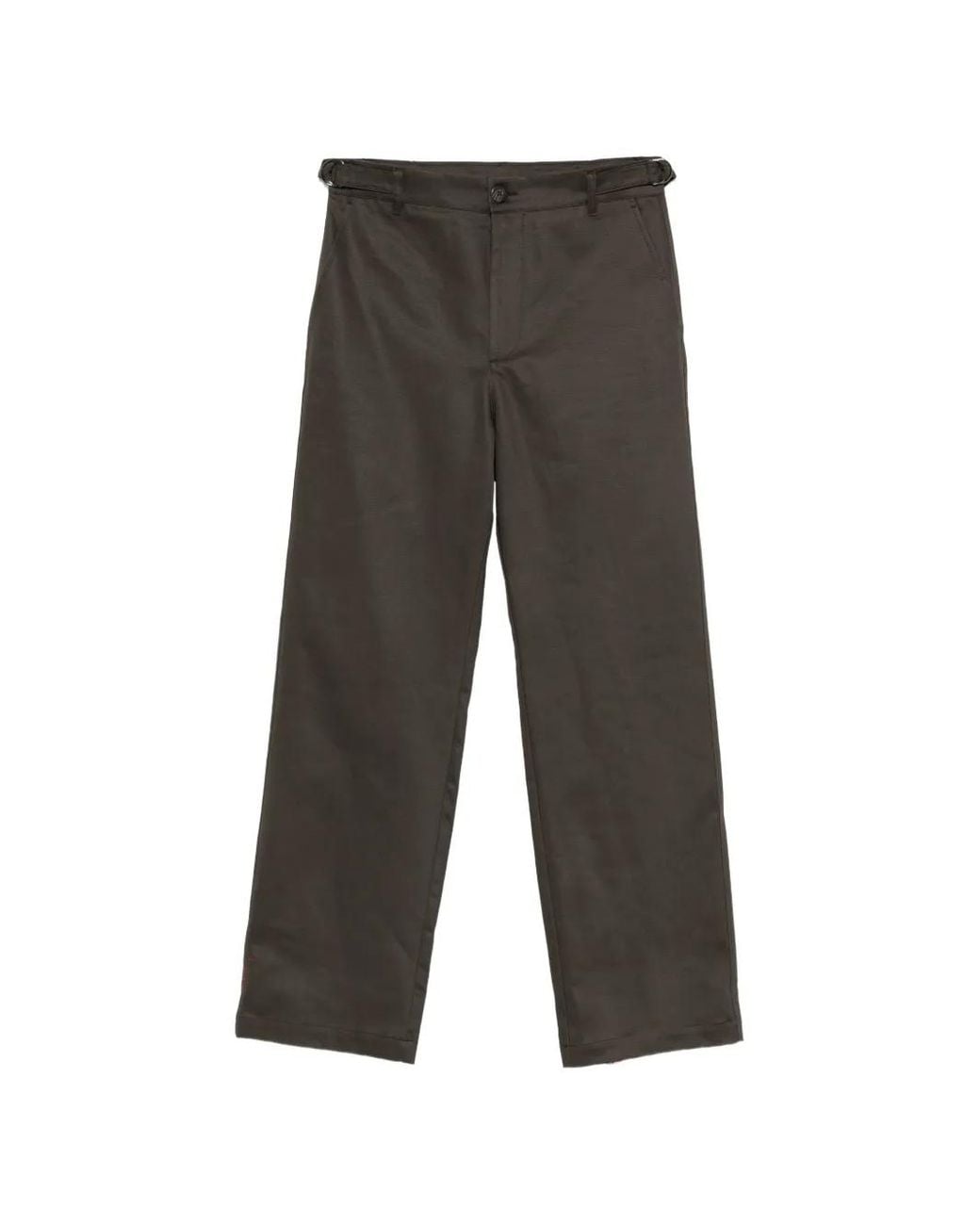 Amaranto Gray Flap-Pocket Straight-Leg Trousers for men