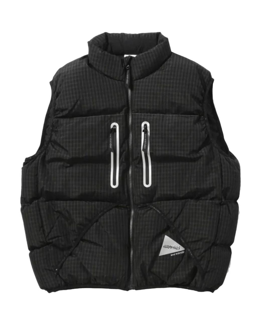 Chaleco Acolchado A Cuadros Gingham And Wander de hombre de color Black