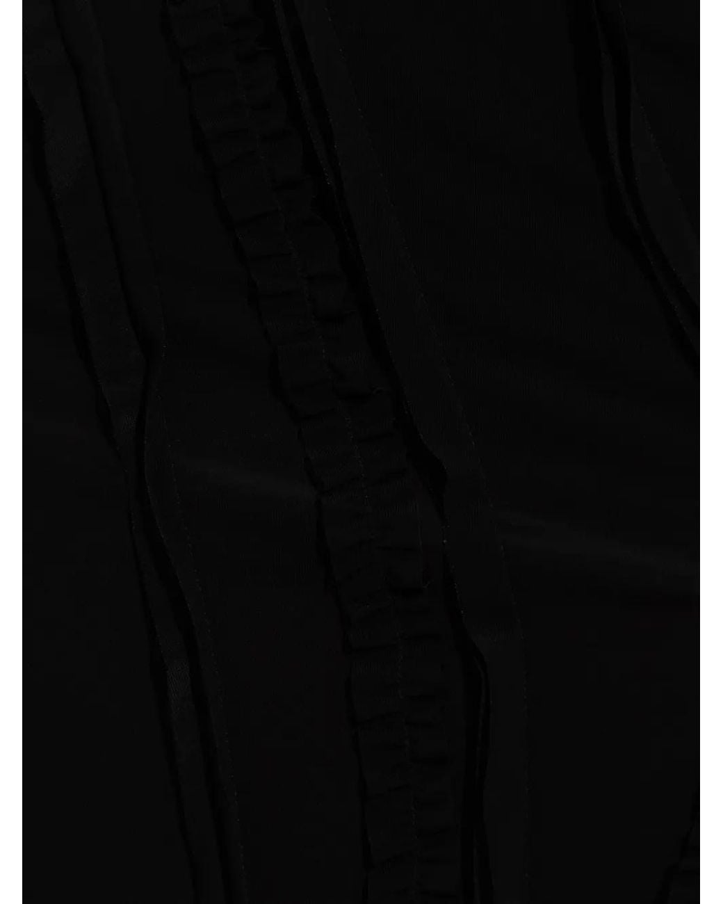 Blumarine Black Ruched Midi Skirt