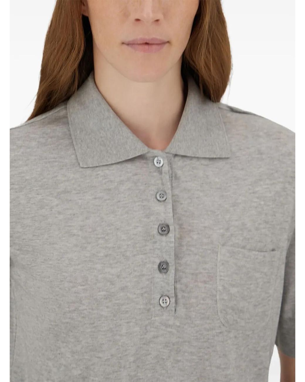 Herno Gebreid Poloshirt in het Gray