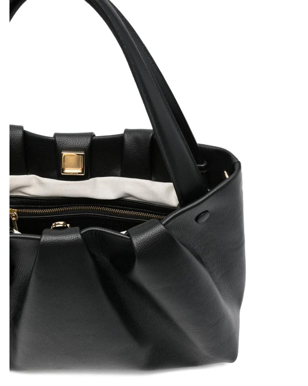 THEMOIRÈ Black Pleated Tote Bag