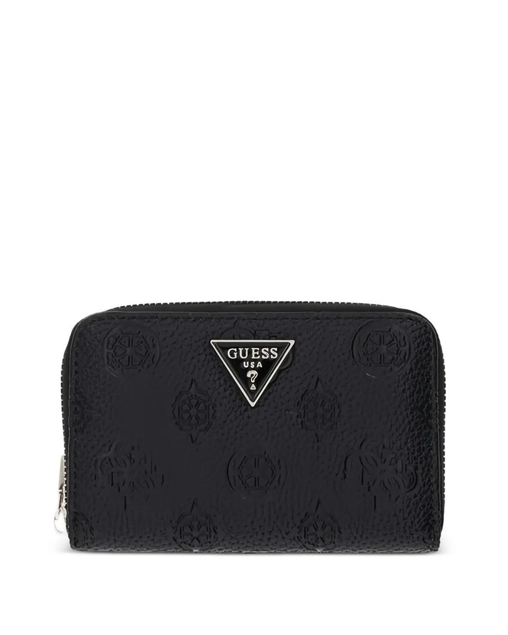 Guess Black Portefeuille Cresidia À Logo