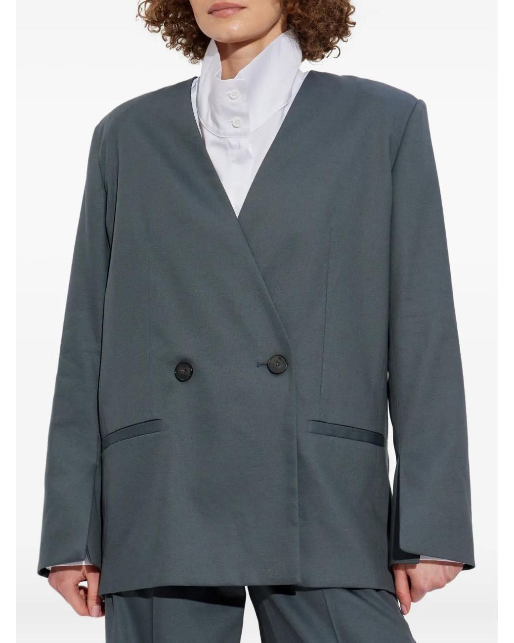 IRO Blue Sabrine Double-Breasted Blazer