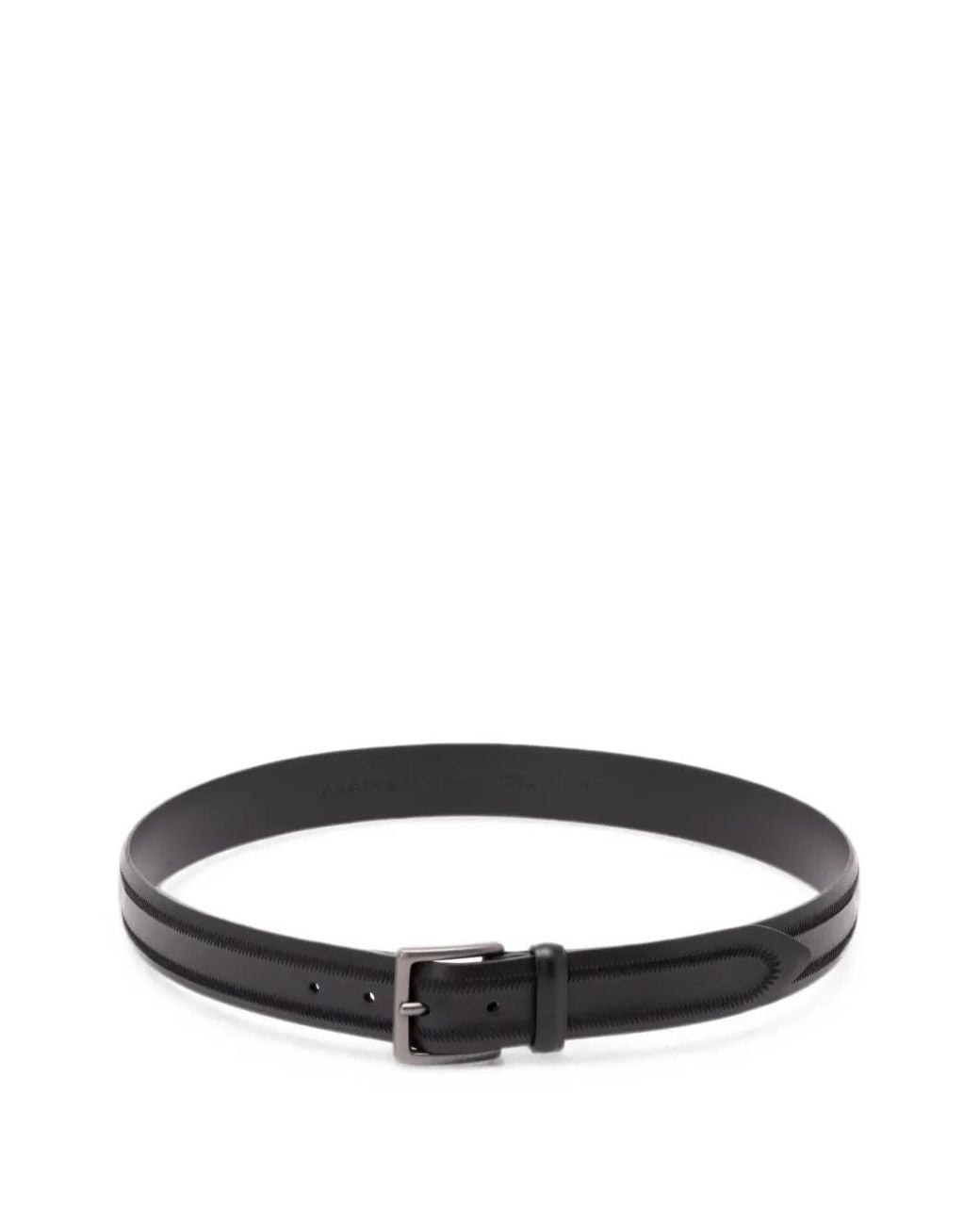 Orciani Monaco Leren Riem in het Black voor heren