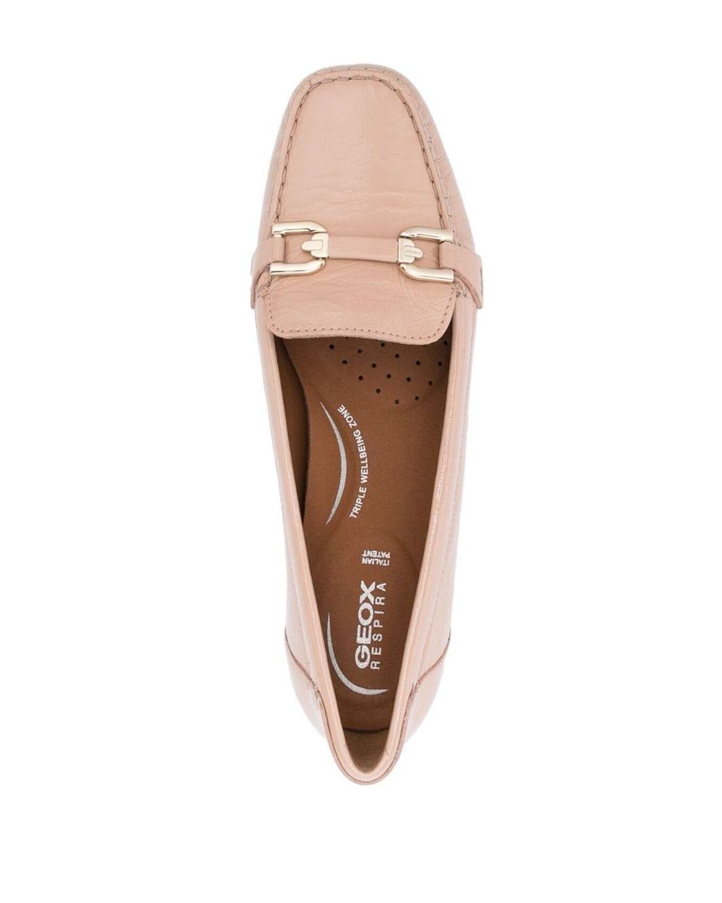 Geox Annytah Leather Ballerina Shoes in Pink | Lyst