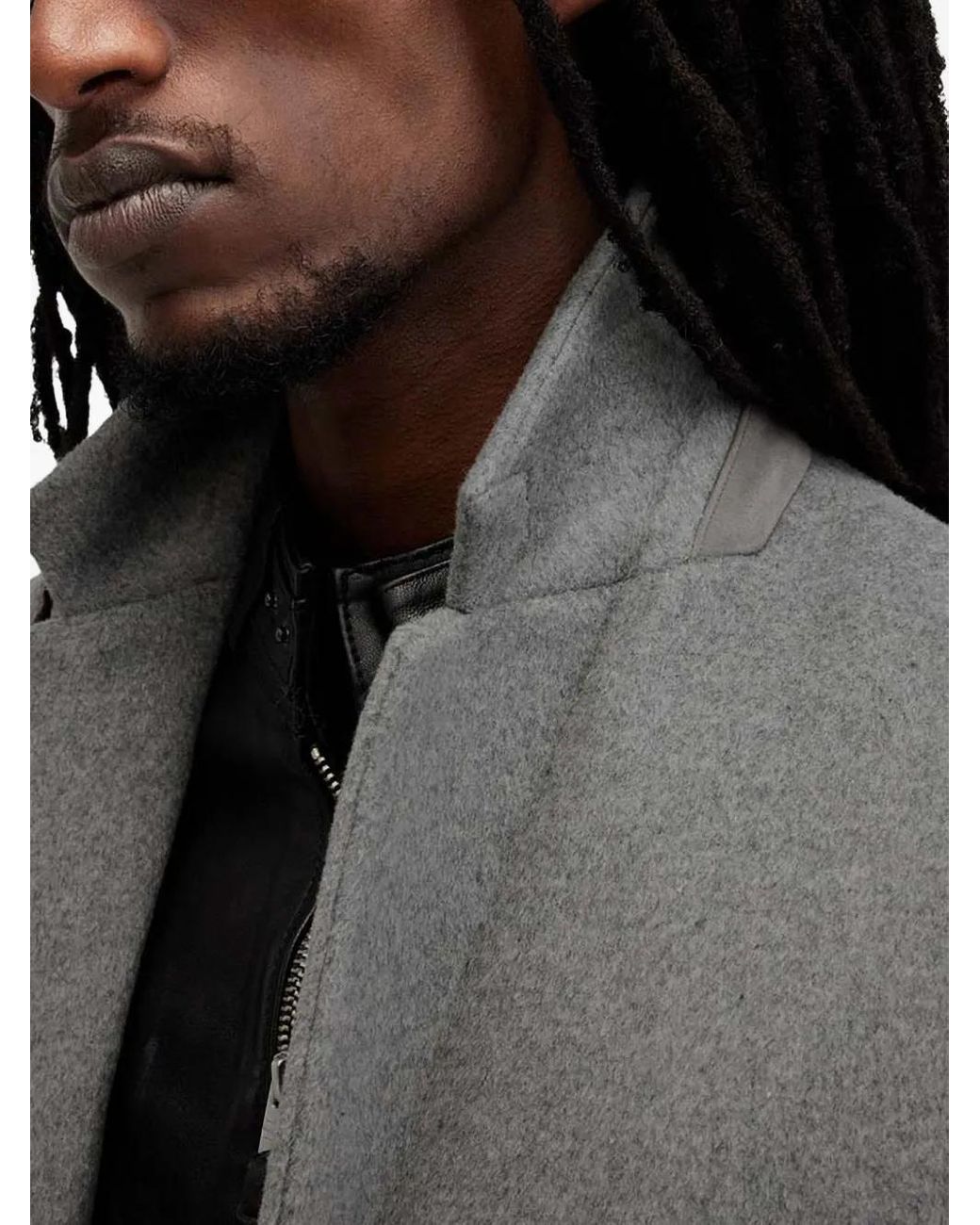 AllSaints Black Hal Coat for men