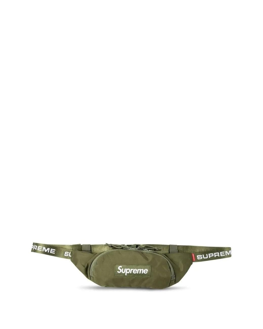 Supreme Green Logo-Patch Small Belt Bag