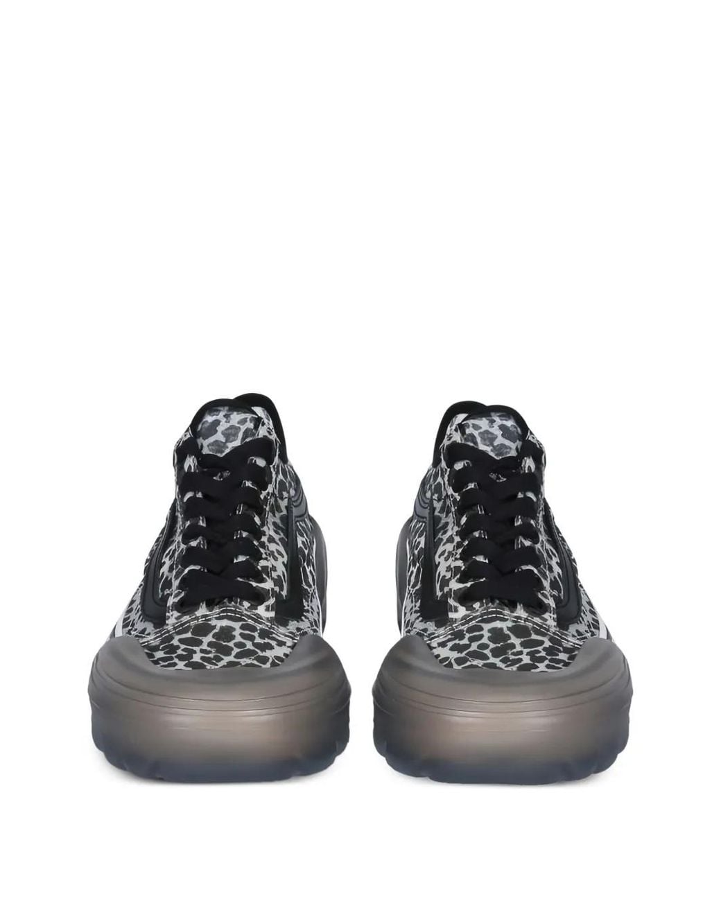 Vans Brown Leopard Print Platform Trainers