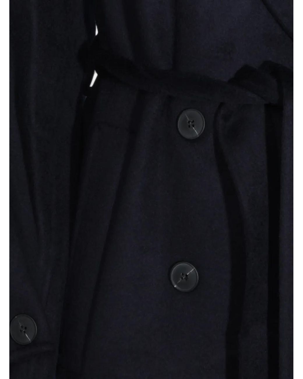 The Dynamis Studio Black Double-Breasted Belted Coat