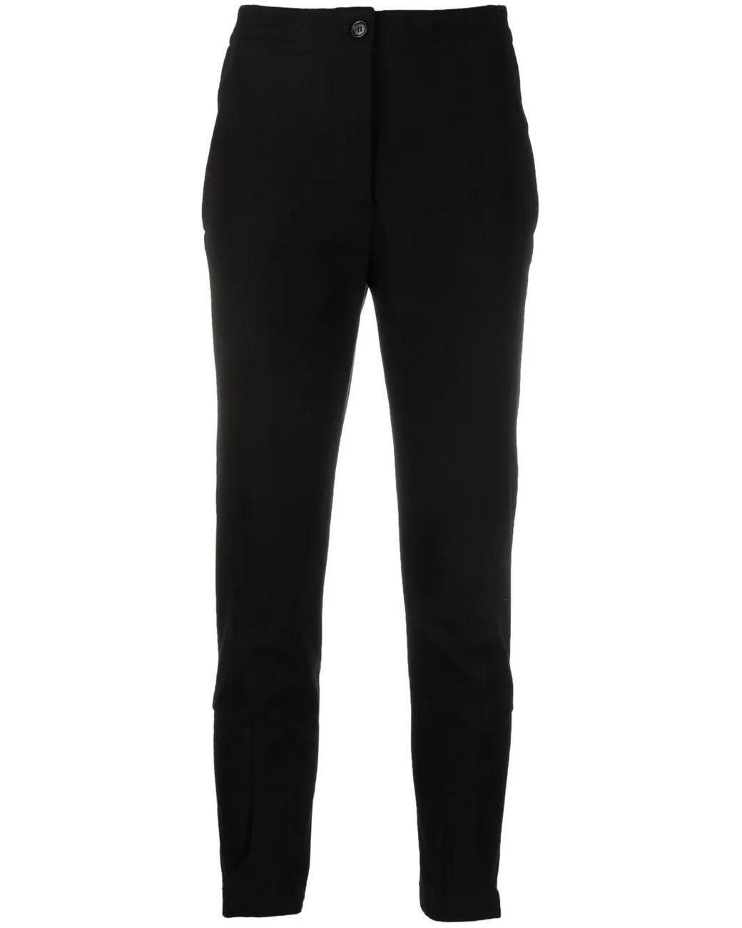 Aspesi Black Slim-Fit High-Waisted Trousers