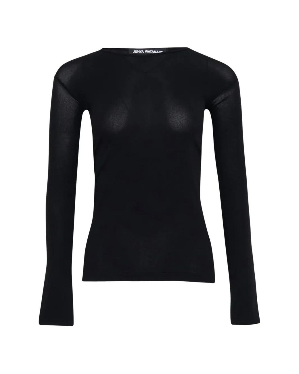 Junya Watanabe Black Long-Sleeve Stretch Top