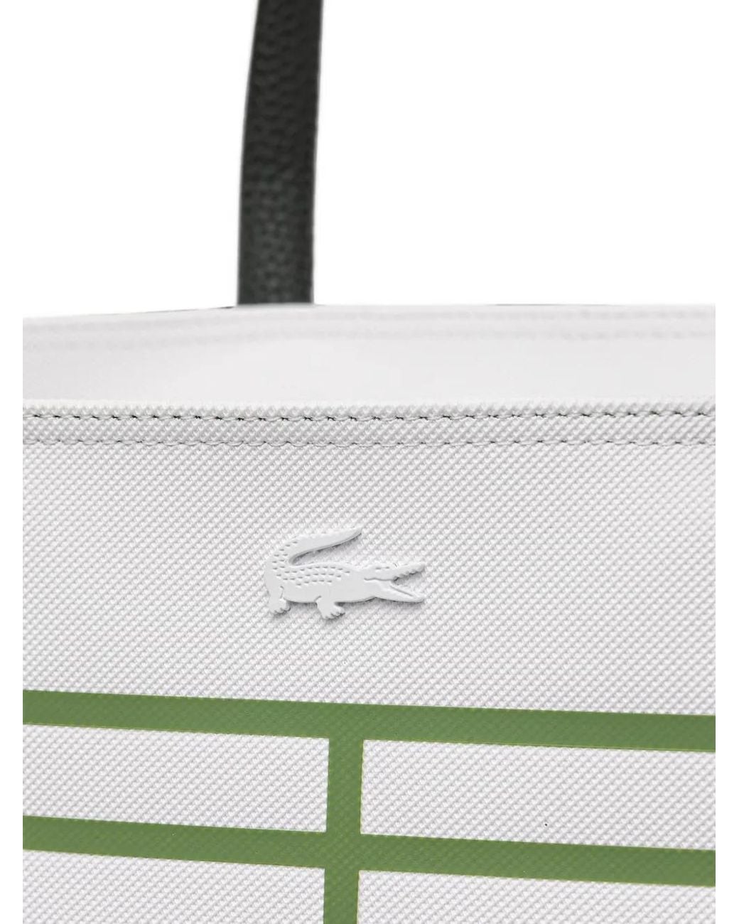 Lacoste White Anna Reversible Tote Bag