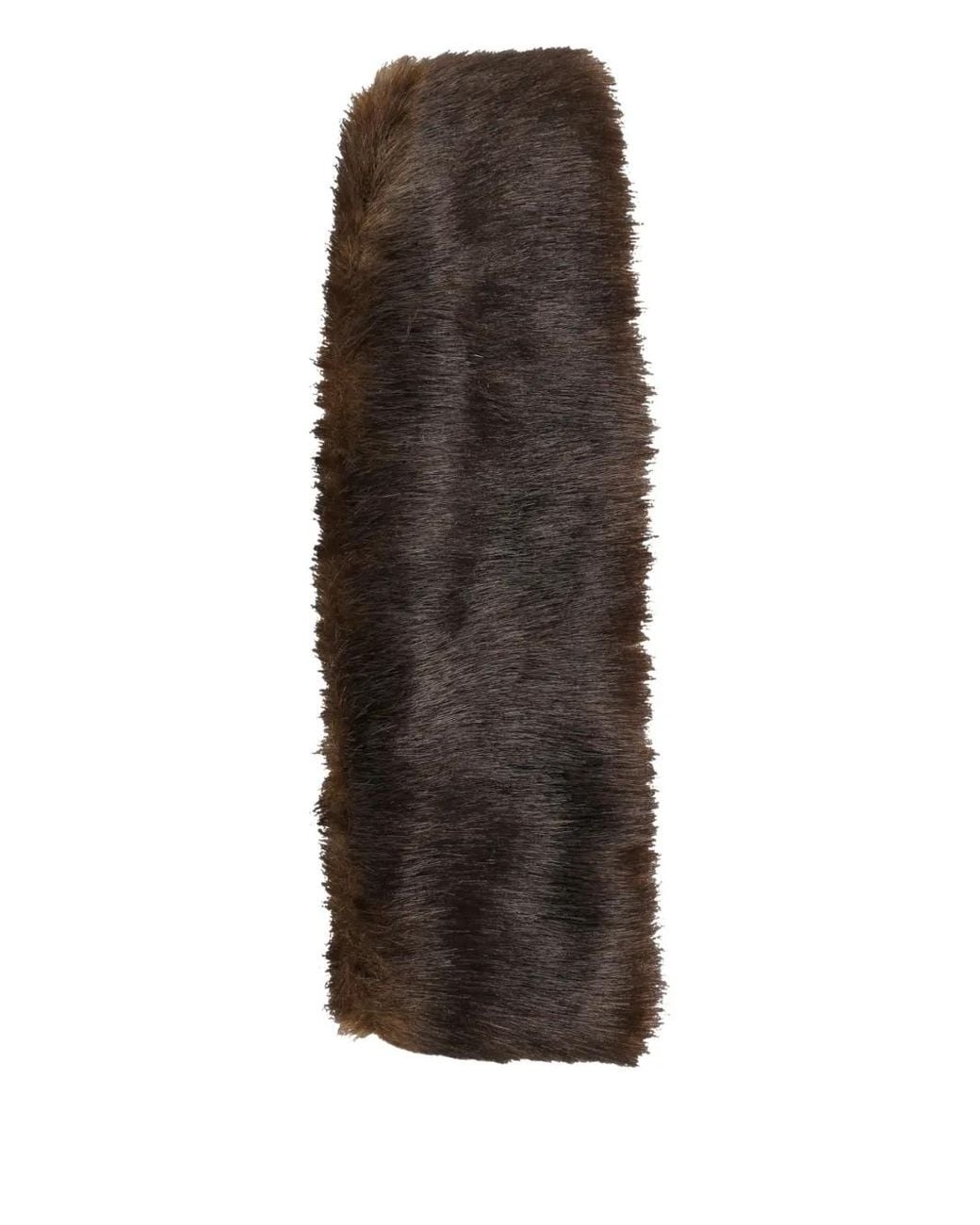 Amomento Brown Fluffy Hair Band