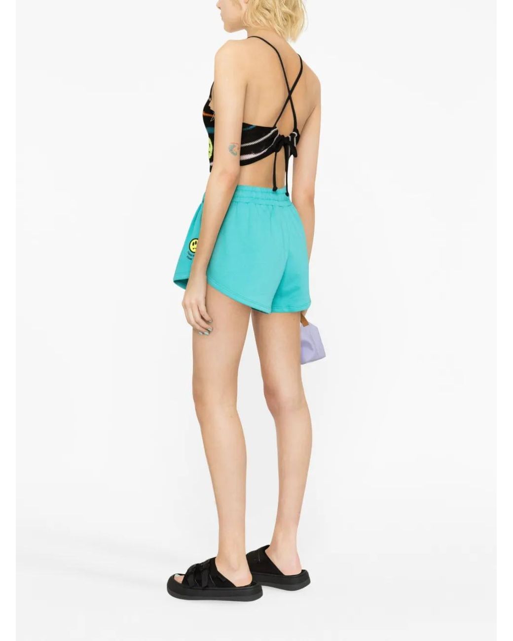 Barrow Black Stripe-Pattern Halterneck Top