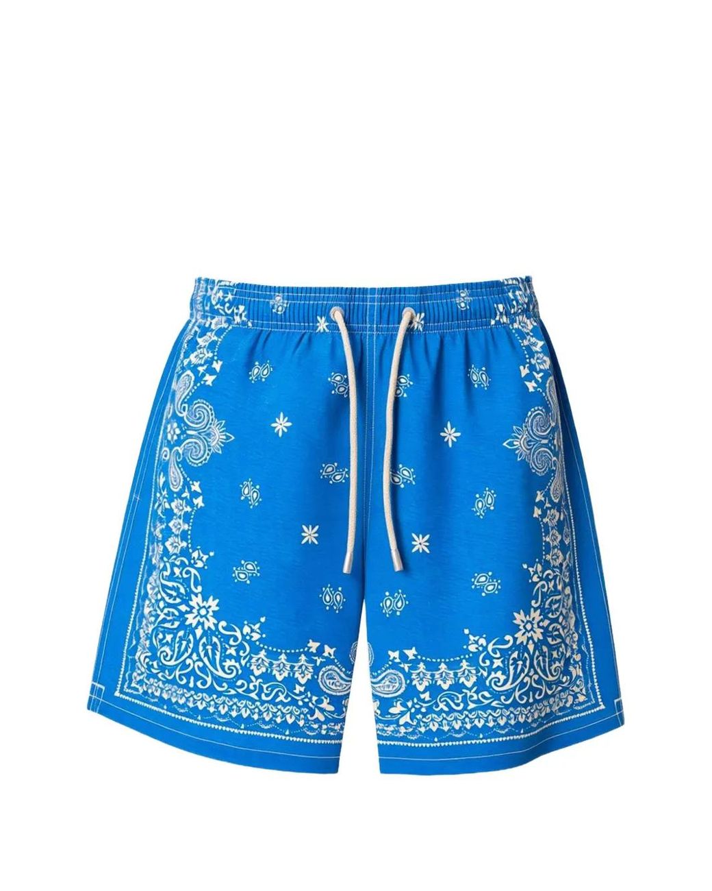Mc2 Saint Barth Blue Short De Bain Gustavia À Motif Cachemire for men