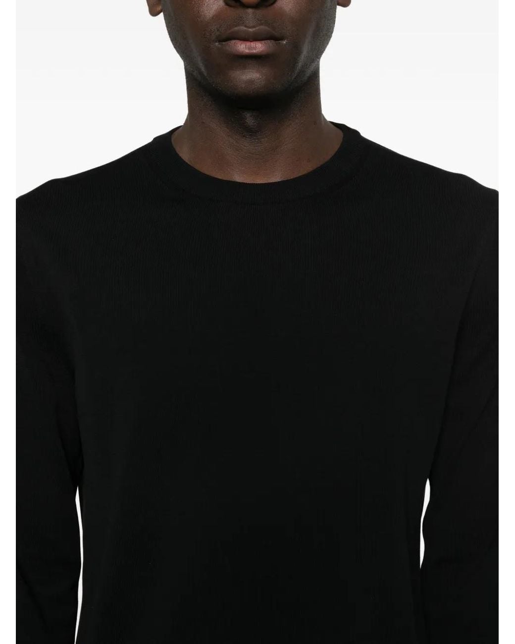 Canali Black Knitted Sweater for men