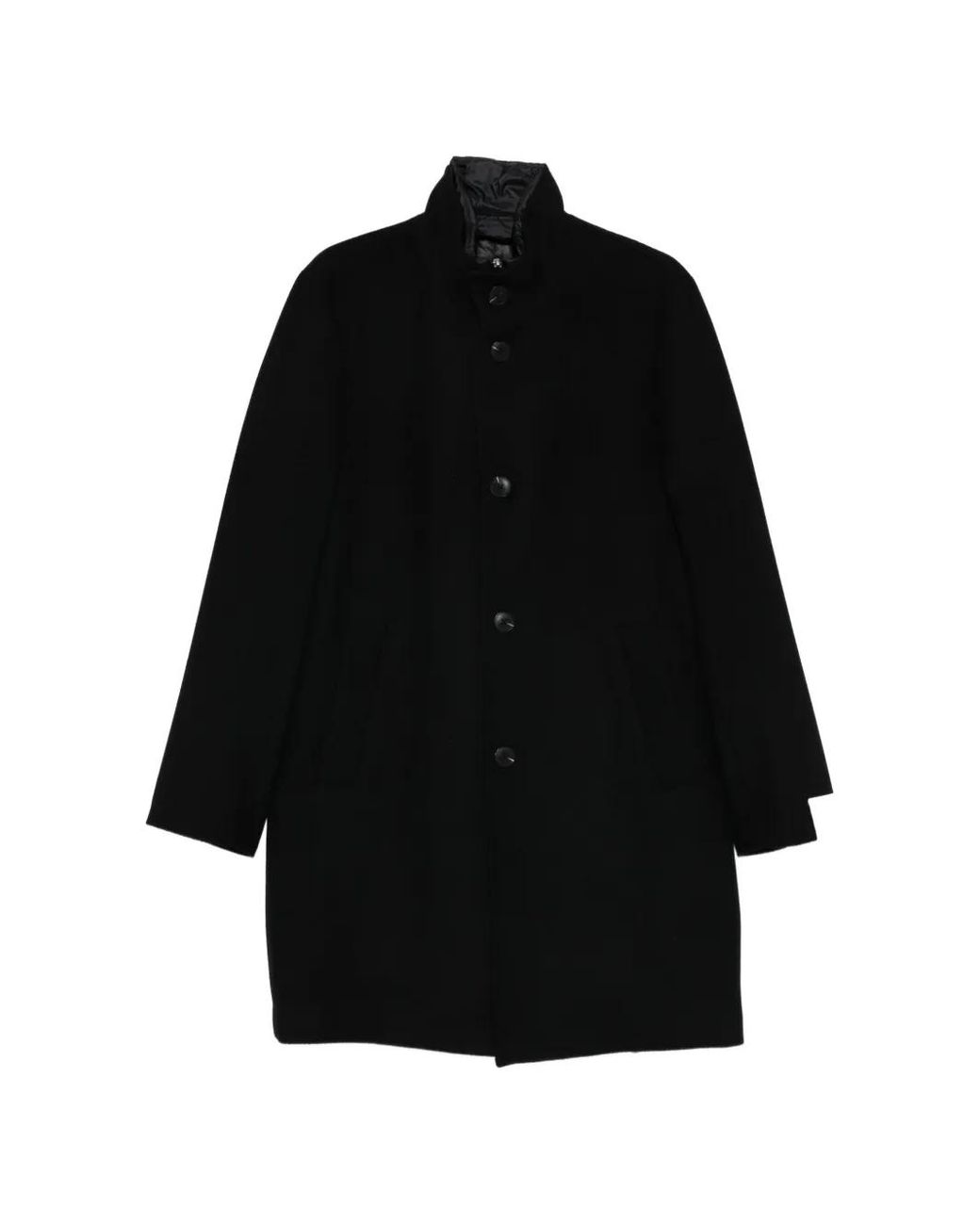 Marc O' Polo Black Wool Coat for men