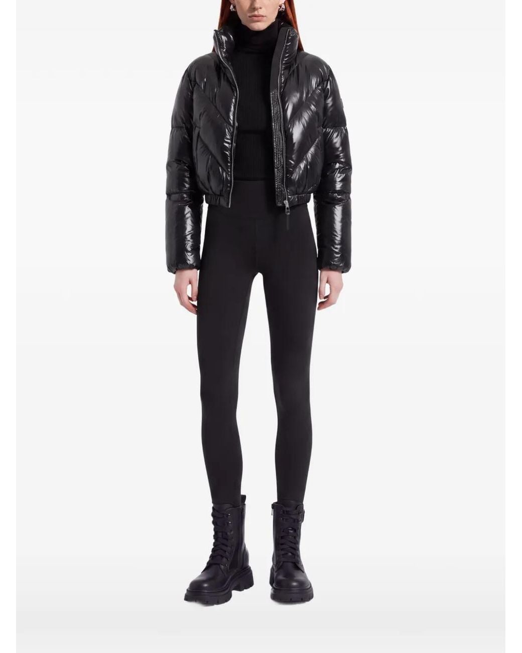 Rudsak Black Anslie C Chevron-Quilted Puffer Jacket