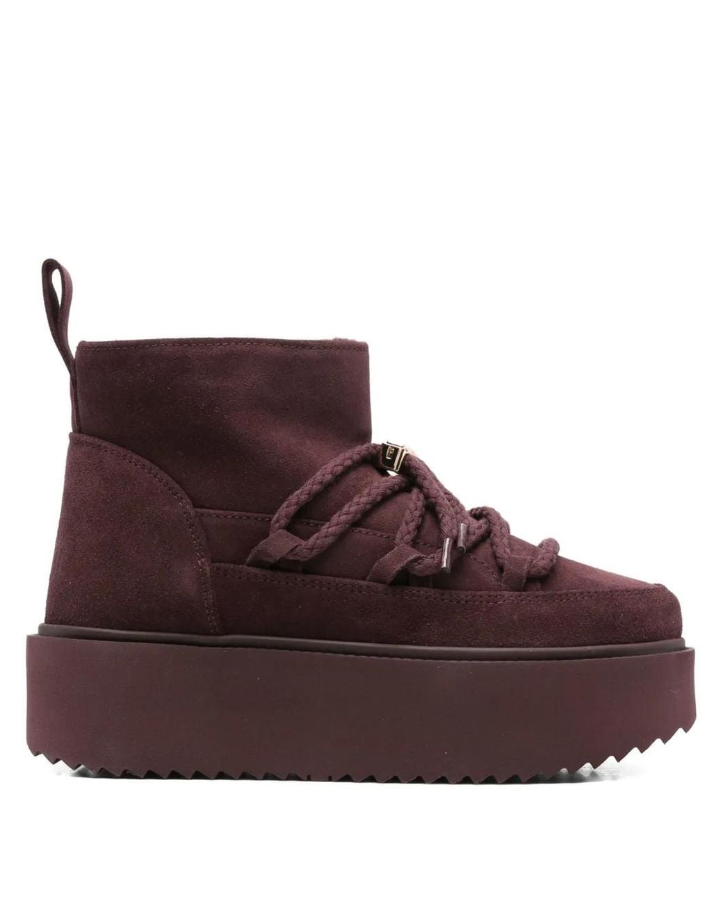 Inuikii Brown Lace-Up Platform Boots