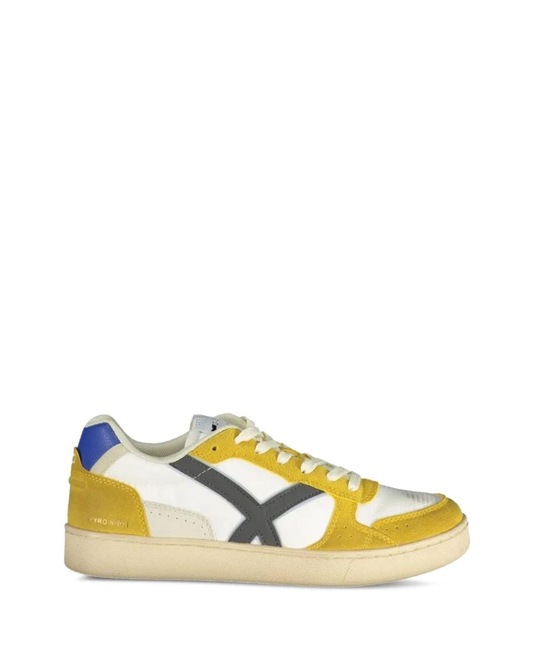 Gas Yellow Pyro Gs Mix Panelled Low-Top Sneakers for men